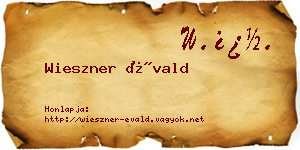 Wieszner Évald névjegykártya